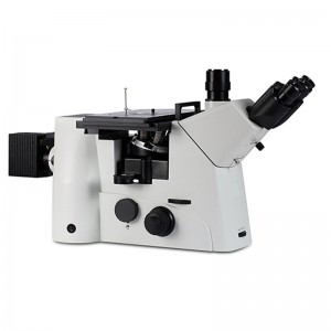 34-BS-6045 კვლევის ინვერსიული მეტალურგიული მიკროსკოპი მარცხნივ