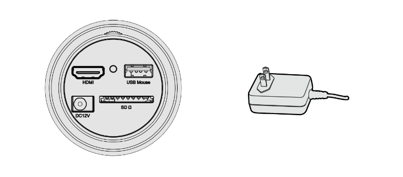 BS-1008D Hubungkan kamera ke adaptor daya (12V1A) dan nyalakan