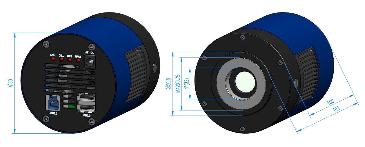 BUC5IB Dimension(Cylindrical housing)