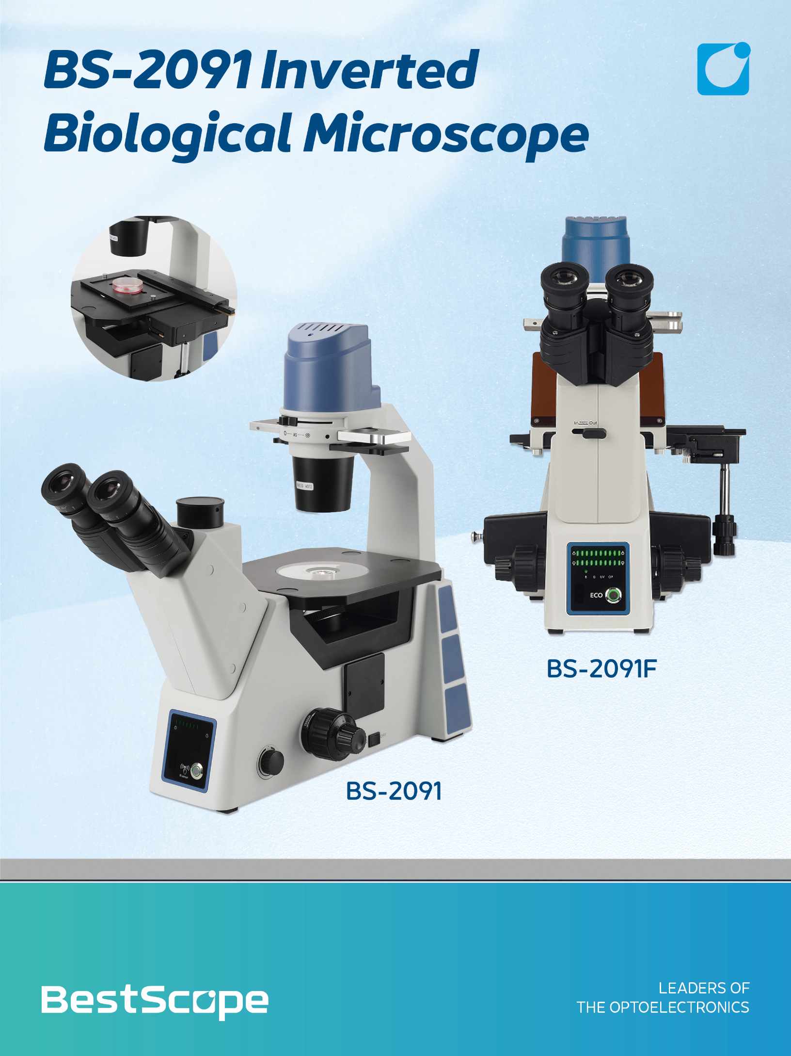 BS-2091 Инвертированный биологический микроскоп