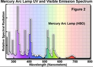 Mercury Lamp Emission Spectrum